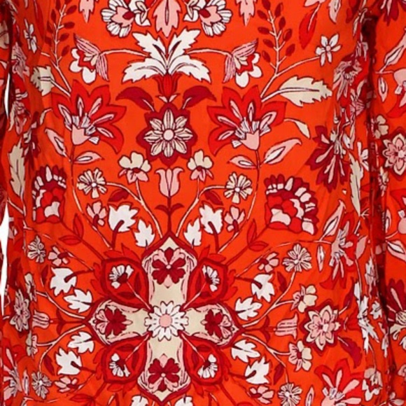 Old Navy Red Multi Boho Print Blouse M - Picture 3 of 3